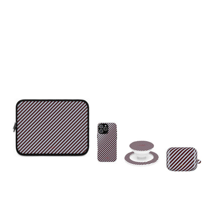 Blue & Cherry Striped Diagonal matching set by etchd