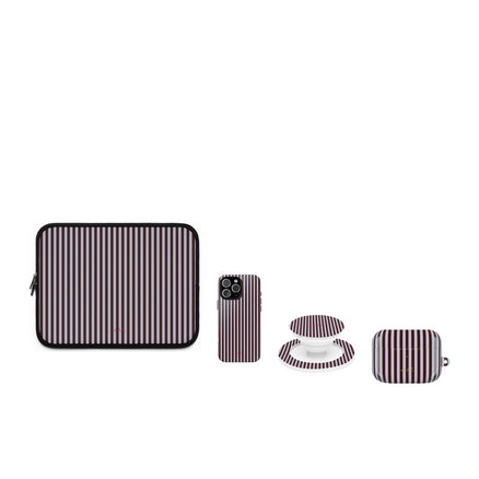 Blue & Cherry Striped matching set by etchd