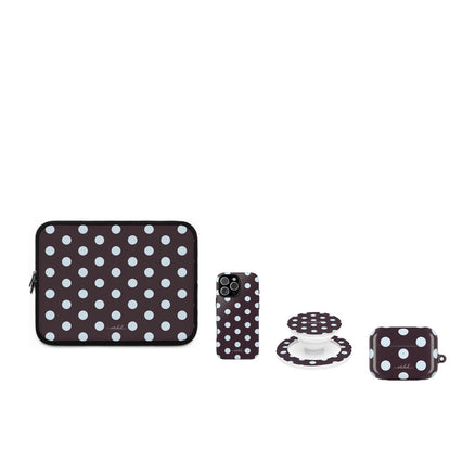 Blue & Plum Polka Dot matching set by etchd