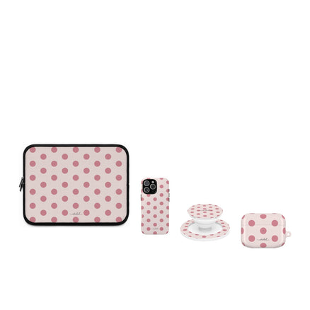 Blush & Cream Polka Dot matching set by etchd