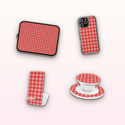Blush & Poppy Gingham matching set by etchd