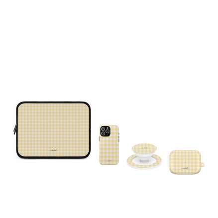 Butter & White Gingham matching set by etchd