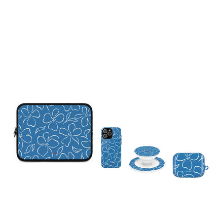 Cerulean & White Floral matching set by etchd