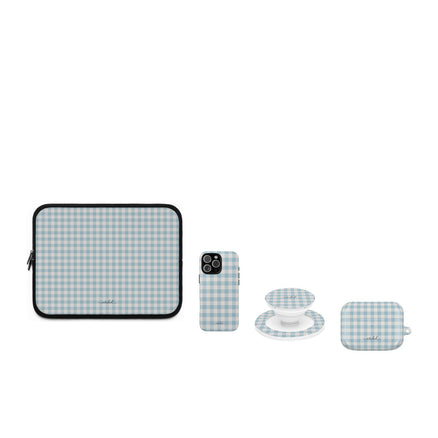 Cornflower & White Gingham matching set by etchd