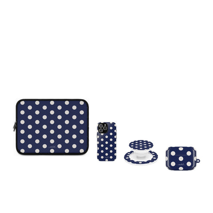 Cream & Navy Polka Dot matching set by etchd