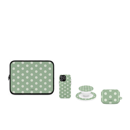 Cream & Sage Polka Dot matching set by etchd