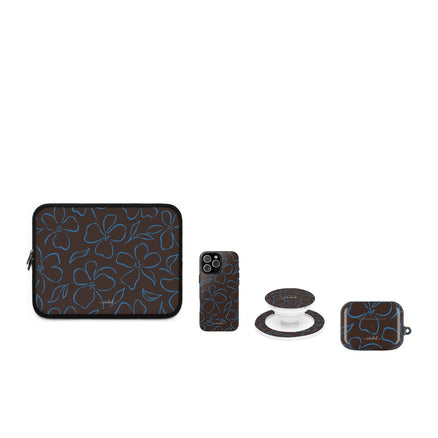 Espresso & Cerulean Floral matching set by etchd