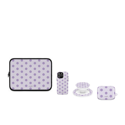 Lilac & Cream Polka Dot matching set by etchd
