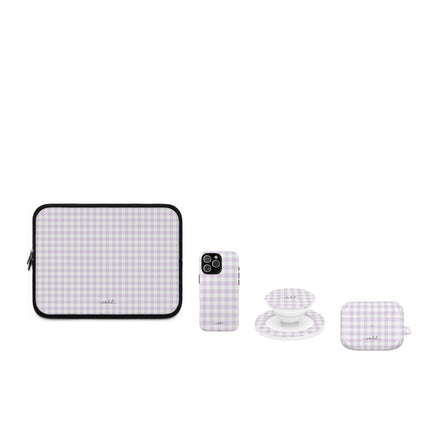 Lilac & White Gingham matching set by etchd