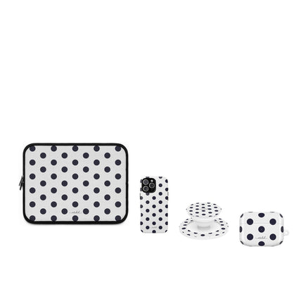 Navy & White Polka Dot matching set by etchd