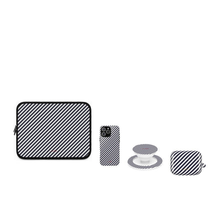 Navy & White Striped Diagonal matching set by etchd