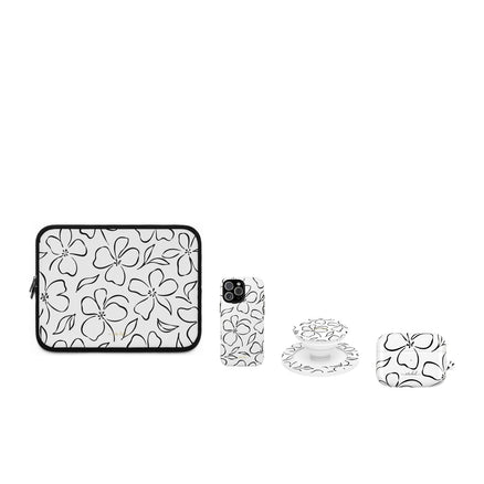White & Black Floral matching set by etchd