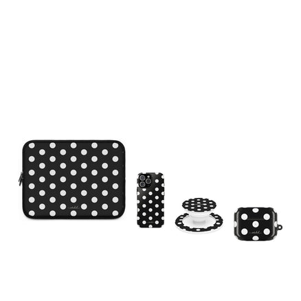 White & Black Polka Dot matching set by etchd