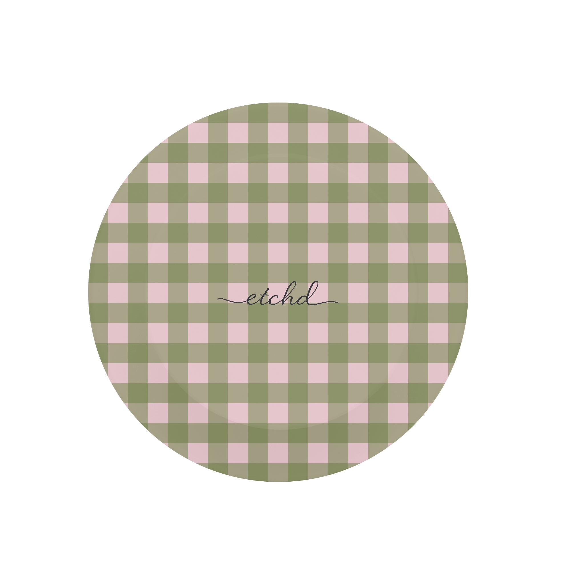 Green & Pink Gingham Phone Grip And Stand by etchd, view 2