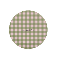 Green & Pink Gingham Anello e supporto per telefono di etchd, vista 2