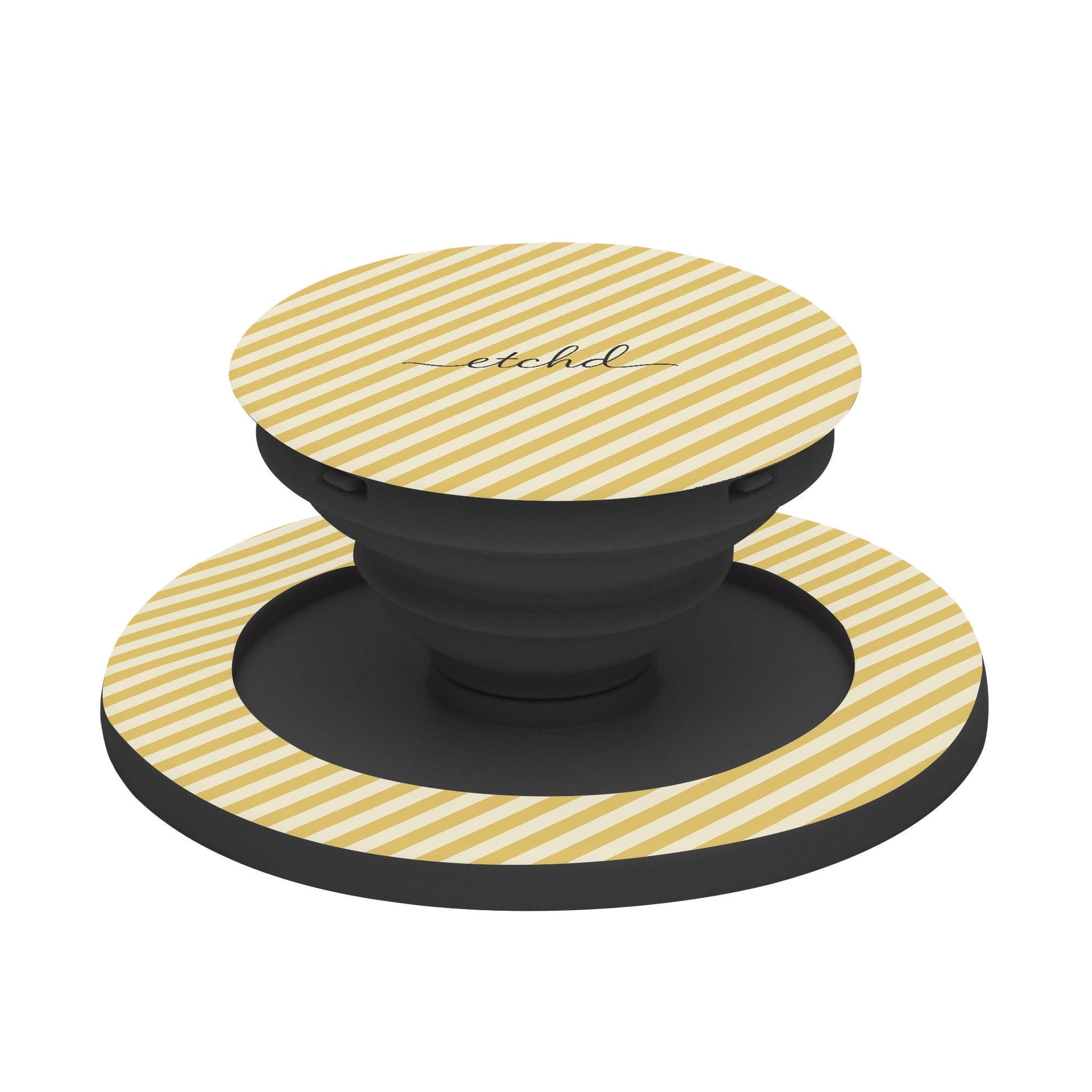 Butter & Cream Striped Diagonal Phone Grip And Stand by etchd, view 6