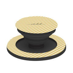 Butter & Cream Striped Diagonal Phone Grip And Stand by etchd, view 6