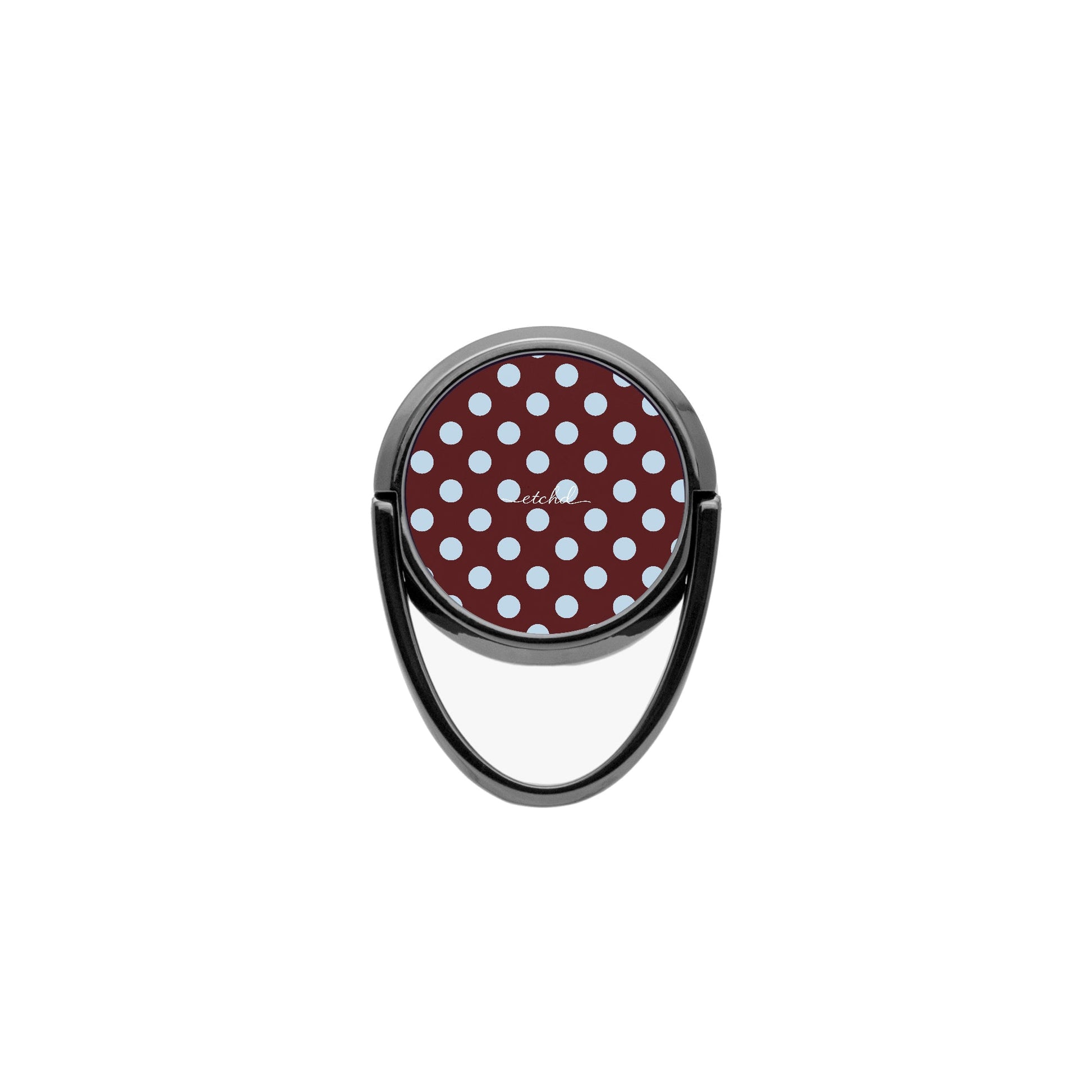 Cherry & Blue Polka Dot Phone Ring Holder by etchd, view 4