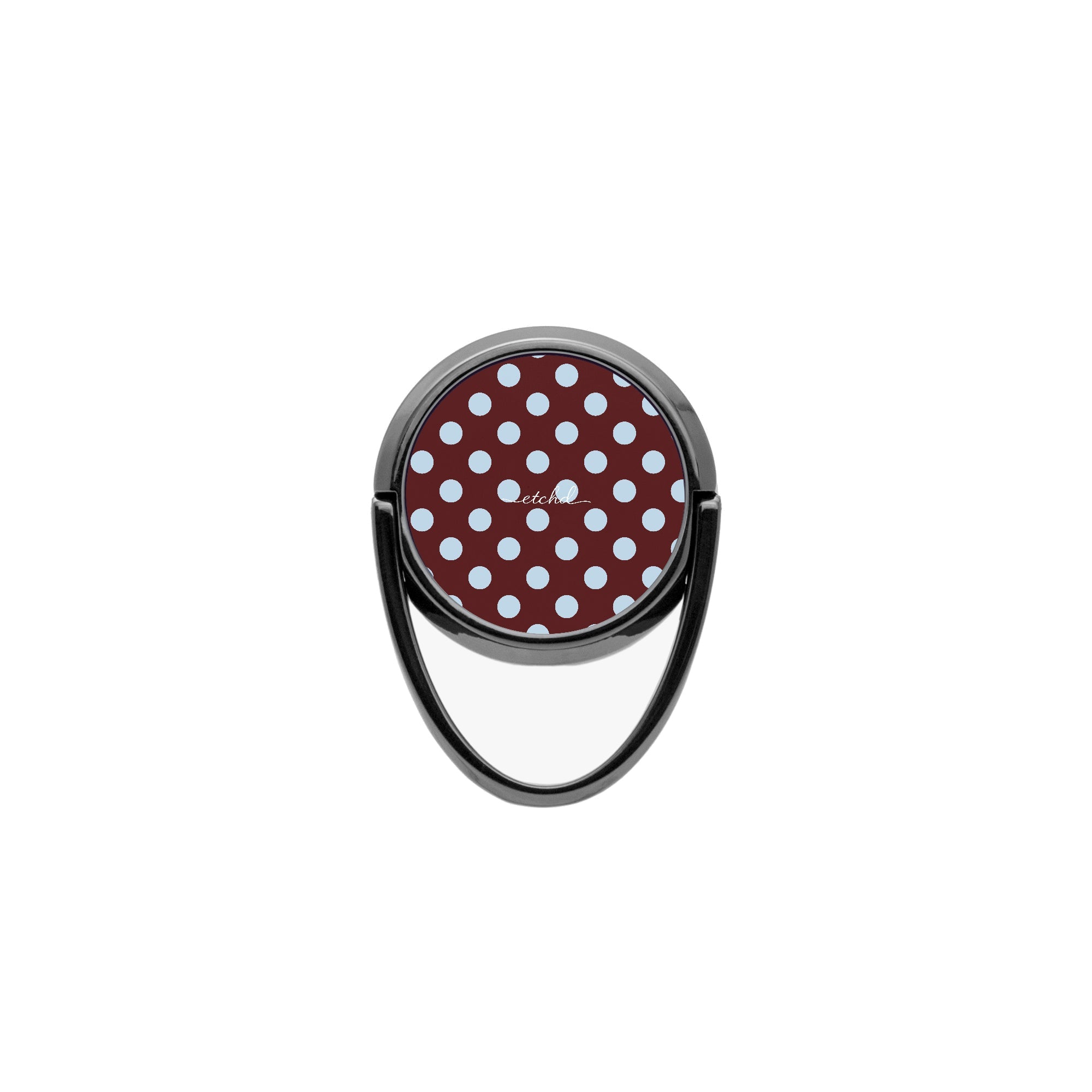 Cherry & Blue Polka Dot Phone Ring Holder by etchd, view 4
