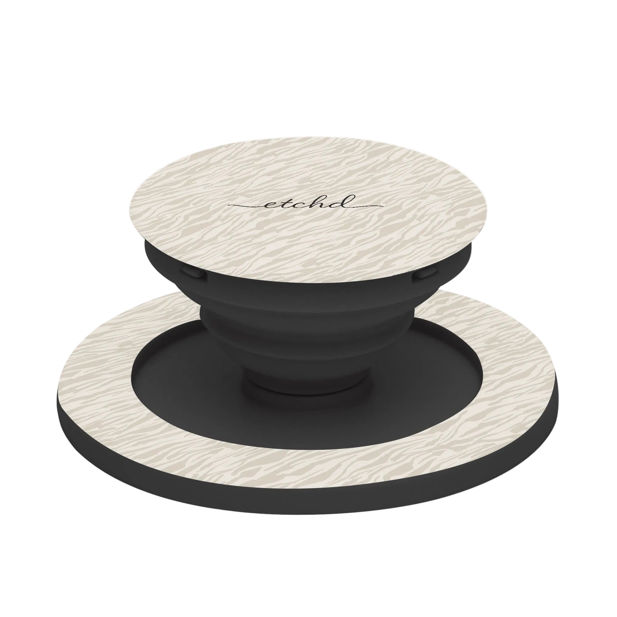 Beige Zebra Phone Grip And Stand by etchd, view 6