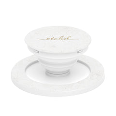 Etchd Signature White Phone Grip And Stand by etchd
