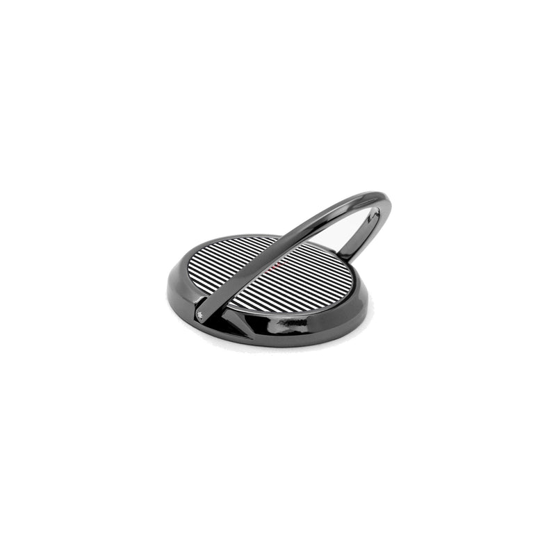 Black & White Striped Phone Ring Holder-zoom-