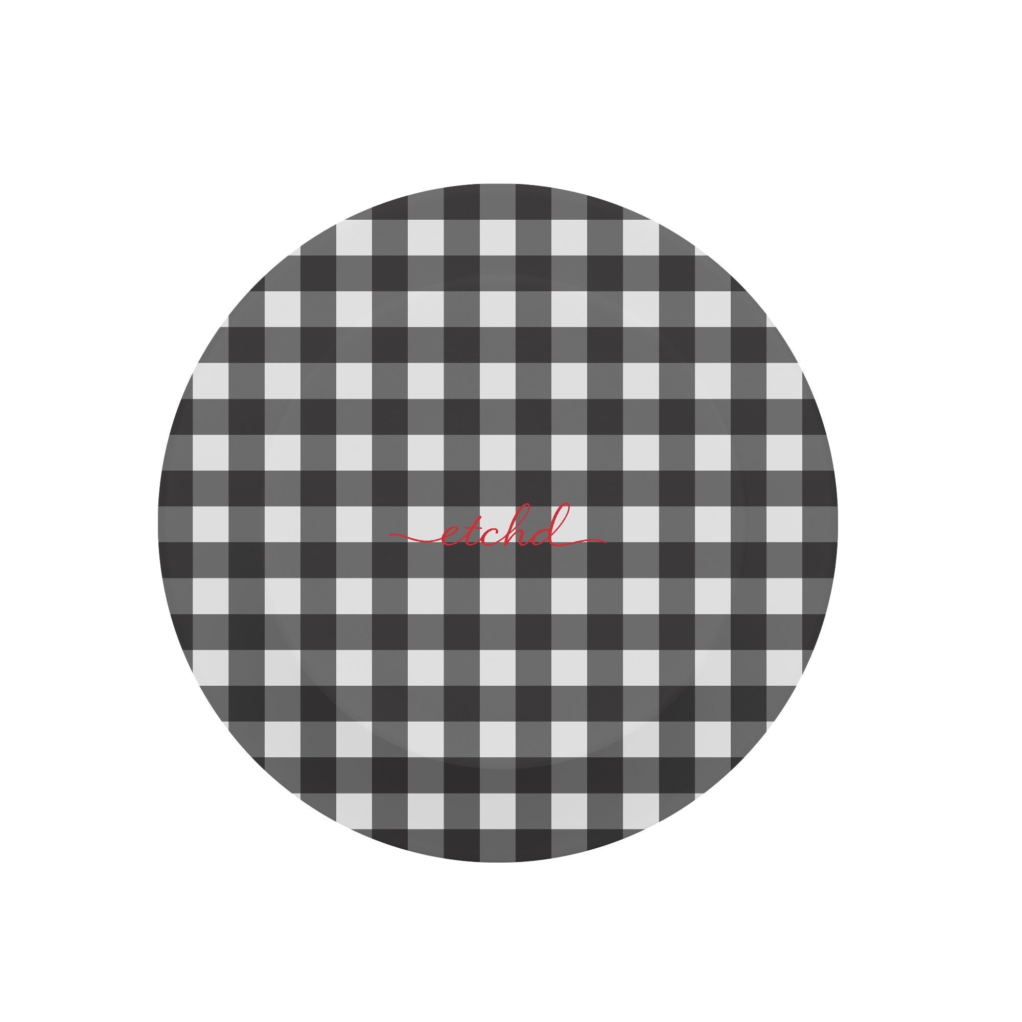 Black & White Gingham Phone Grip And Stand by etchd, view 2