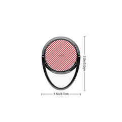 Classic Red & White Striped Diagonal Phone Ring Holder by etchd, view 3