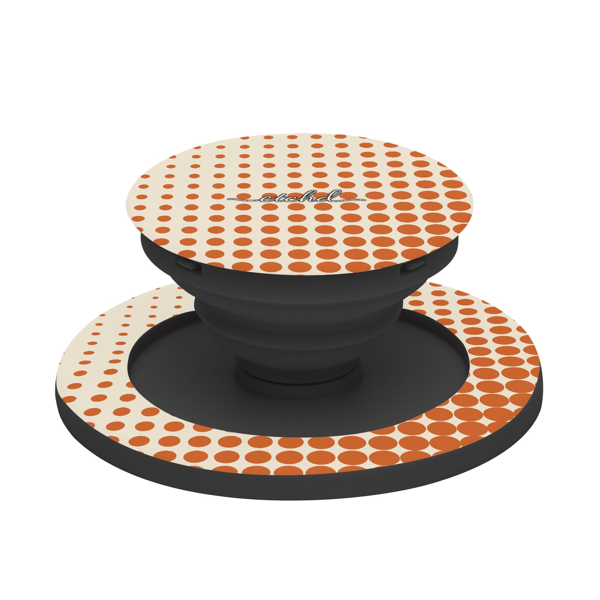 Tangerine Halftone Phone Grip And Stand by etchd, view 6