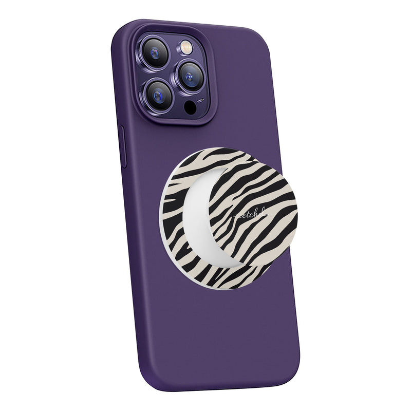 Zebra Print Handy-Halterung und Ständer-zoom-