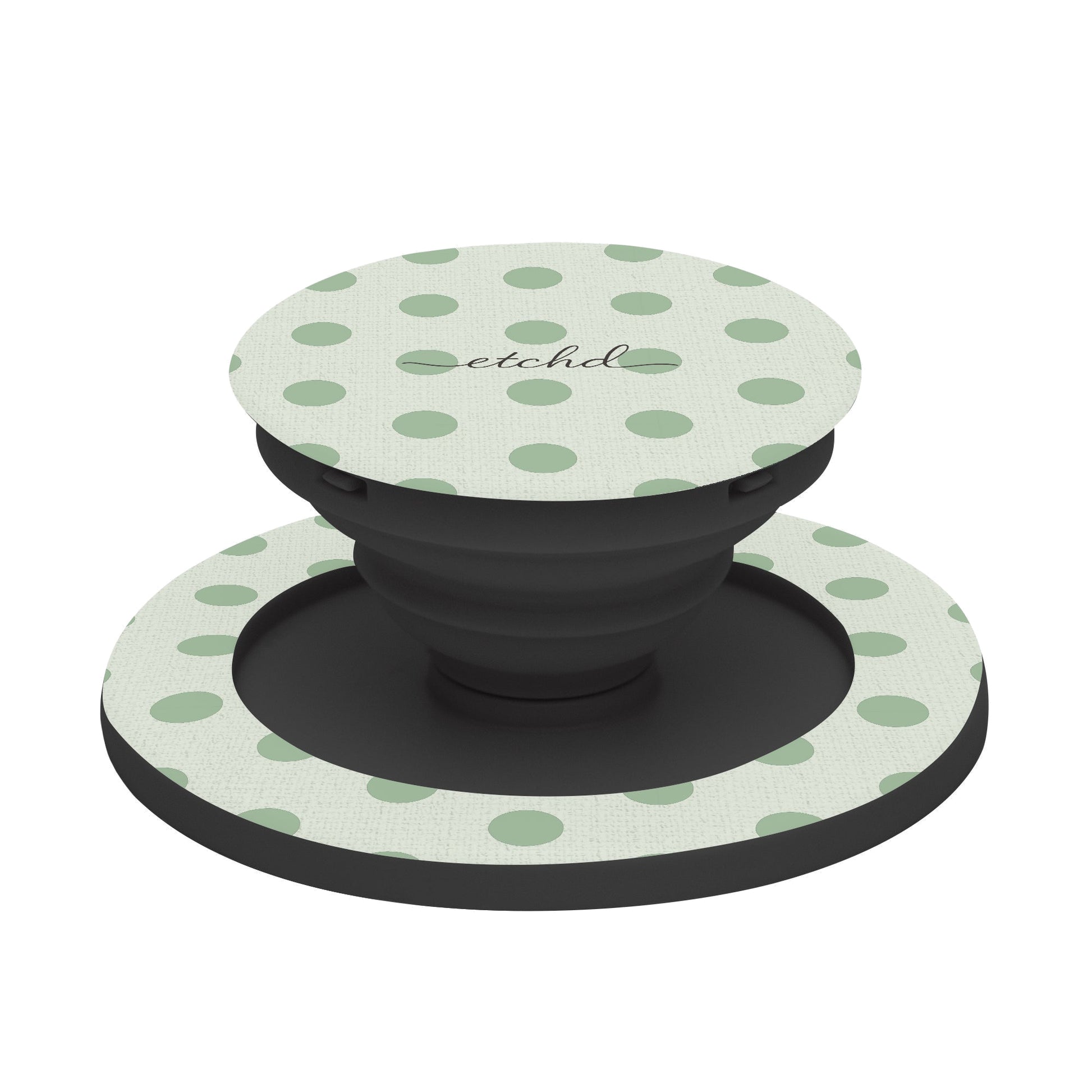 Sage Polka Dot Phone Grip And Stand by etchd, view 6
