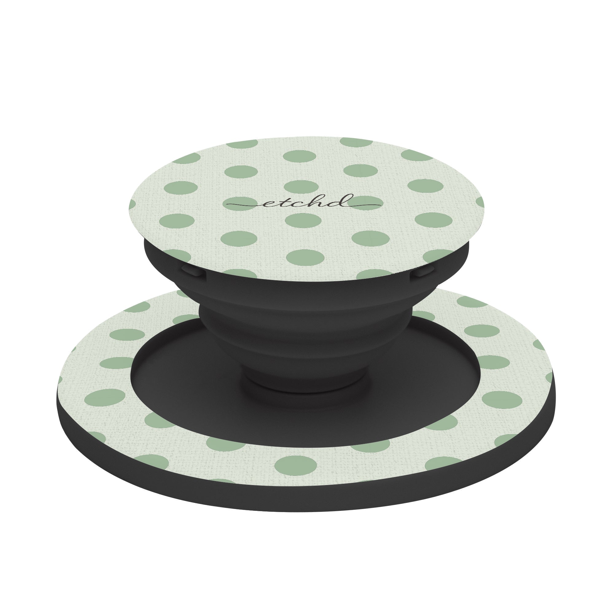 Sage Polka Dot Phone Grip And Stand by etchd, view 6