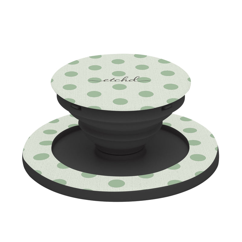 Sage Polka Dot Support et Anneau de Maintien Téléphone-zoom-
