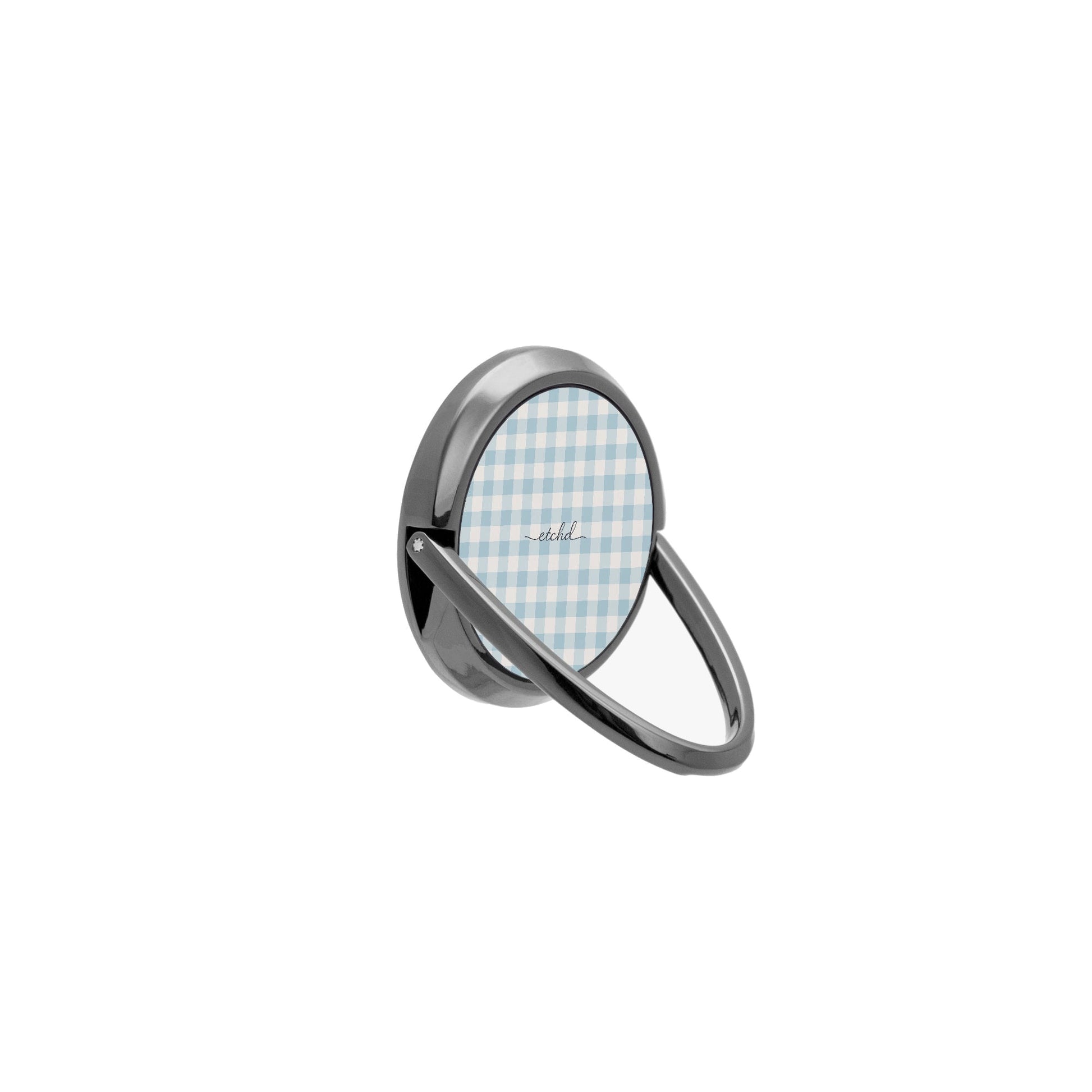Cornflower & White Gingham Phone Ring Holder by etchd, view 8