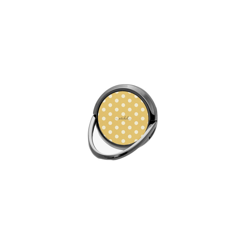 Cream & Butter Polka Dot Phone Ring Holder-zoom-