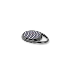 White & Navy Gingham Phone Ring Holder by etchd, view 2