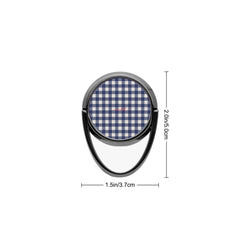 Navy & Cream Gingham Anello supporto per telefono di etchd, vista 3