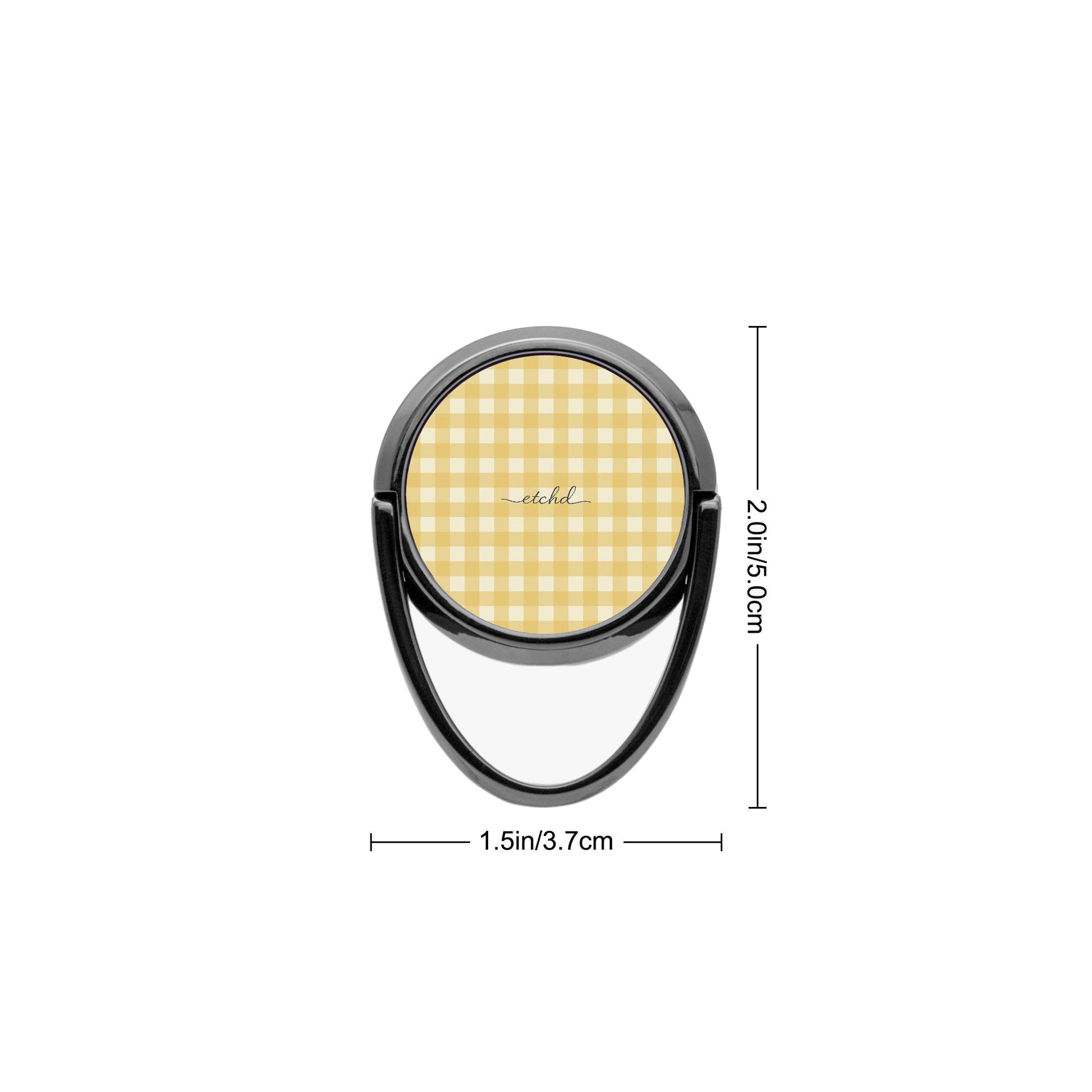 Butter & Cream Gingham Phone Ring Holder by etchd, view 3