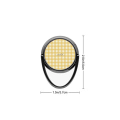 Butter & Cream Gingham Phone Ring Holder by etchd, view 3