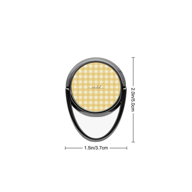 Butter & Cream Gingham Ring Handyhalterung-zoom-