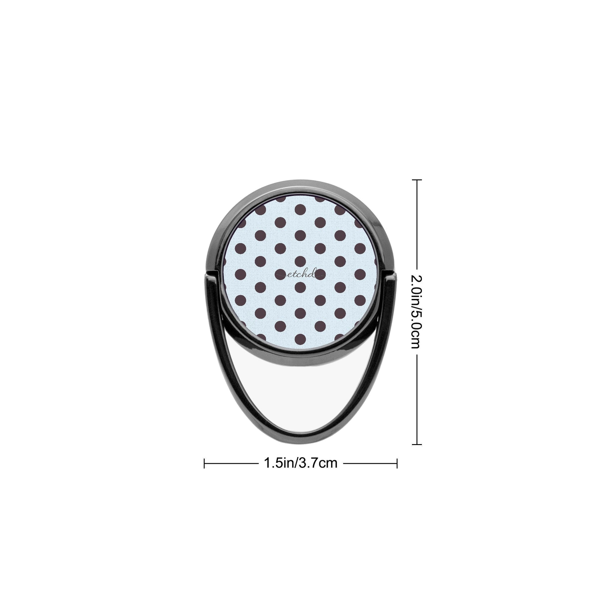 Plum And Blue Polka Dot Phone Ring Holder by etchd, view 3