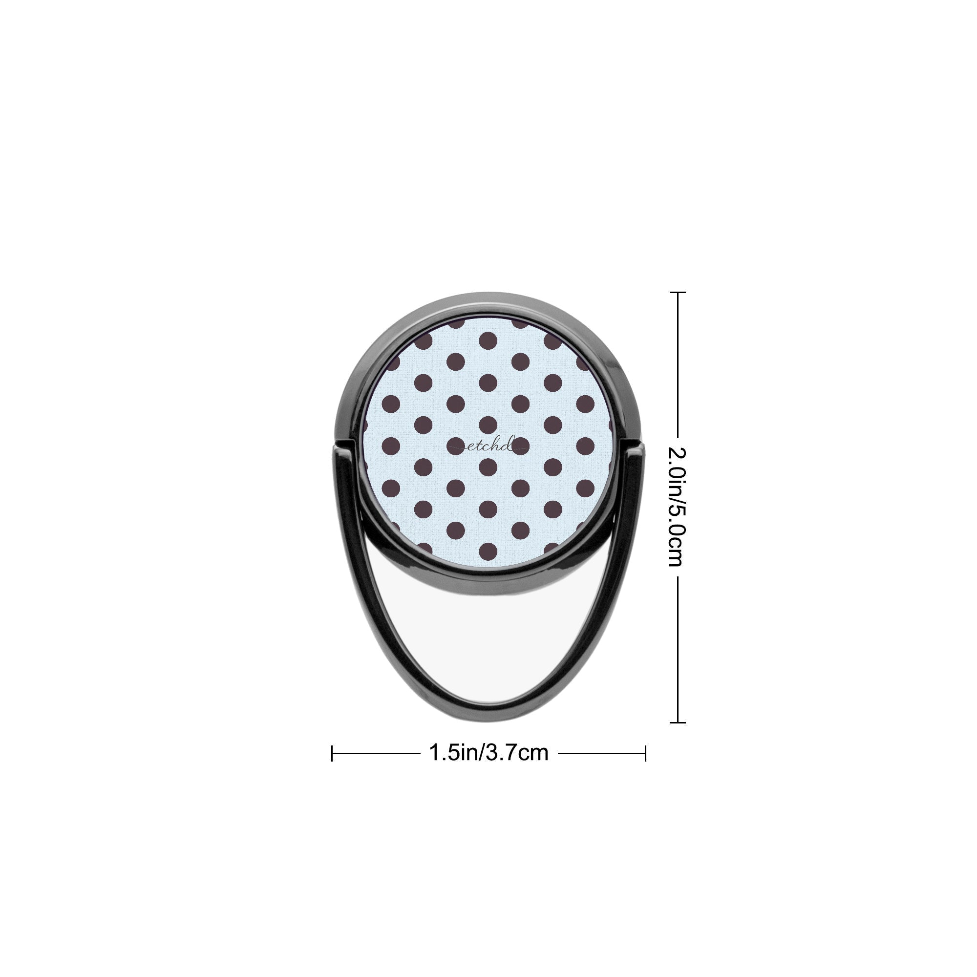 Plum And Blue Polka Dot Phone Ring Holder by etchd, view 3