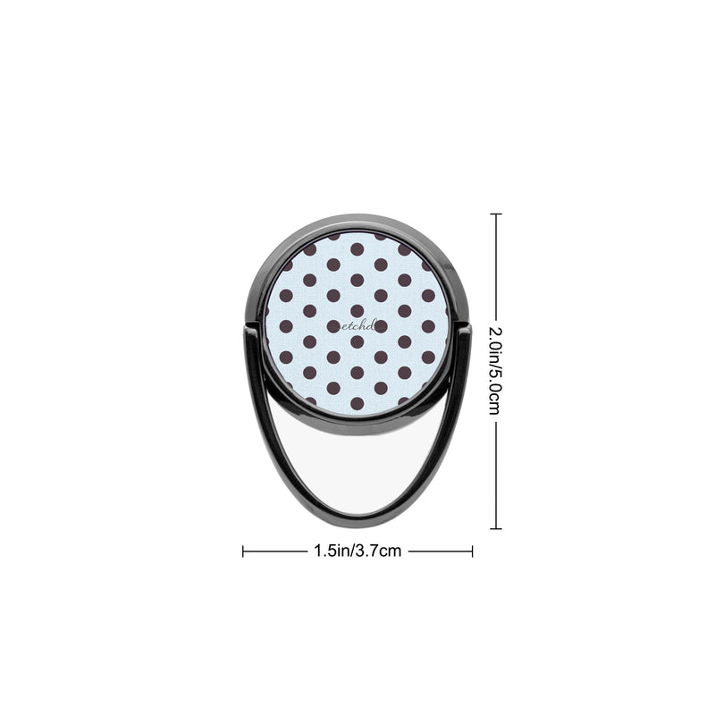 Plum And Blue Polka Dot Handyring-Halterung-zoom-
