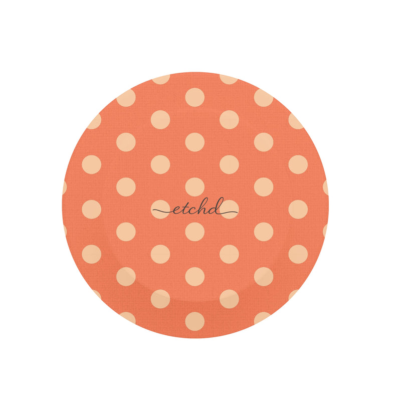 Peach And Coral Polka Dot Phone Grip And Stand-zoom-