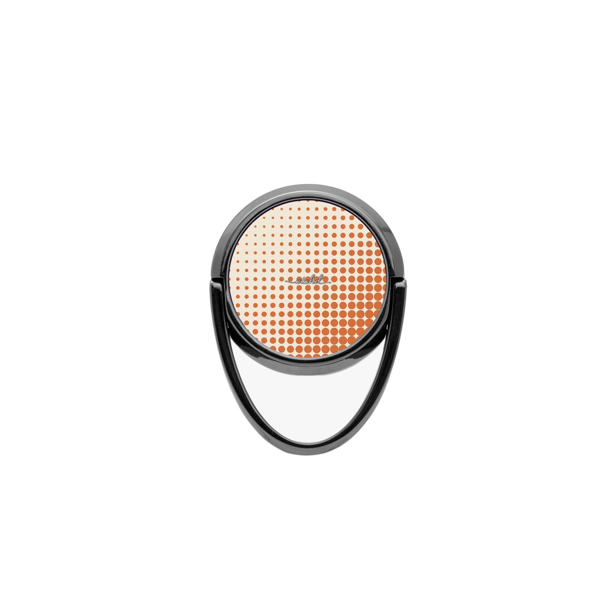 Tangerine Halftone Phone Ring Holder by etchd, view 4