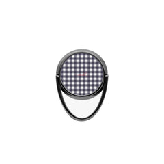 White & Navy Gingham Phone Ring Holder by etchd, view 4
