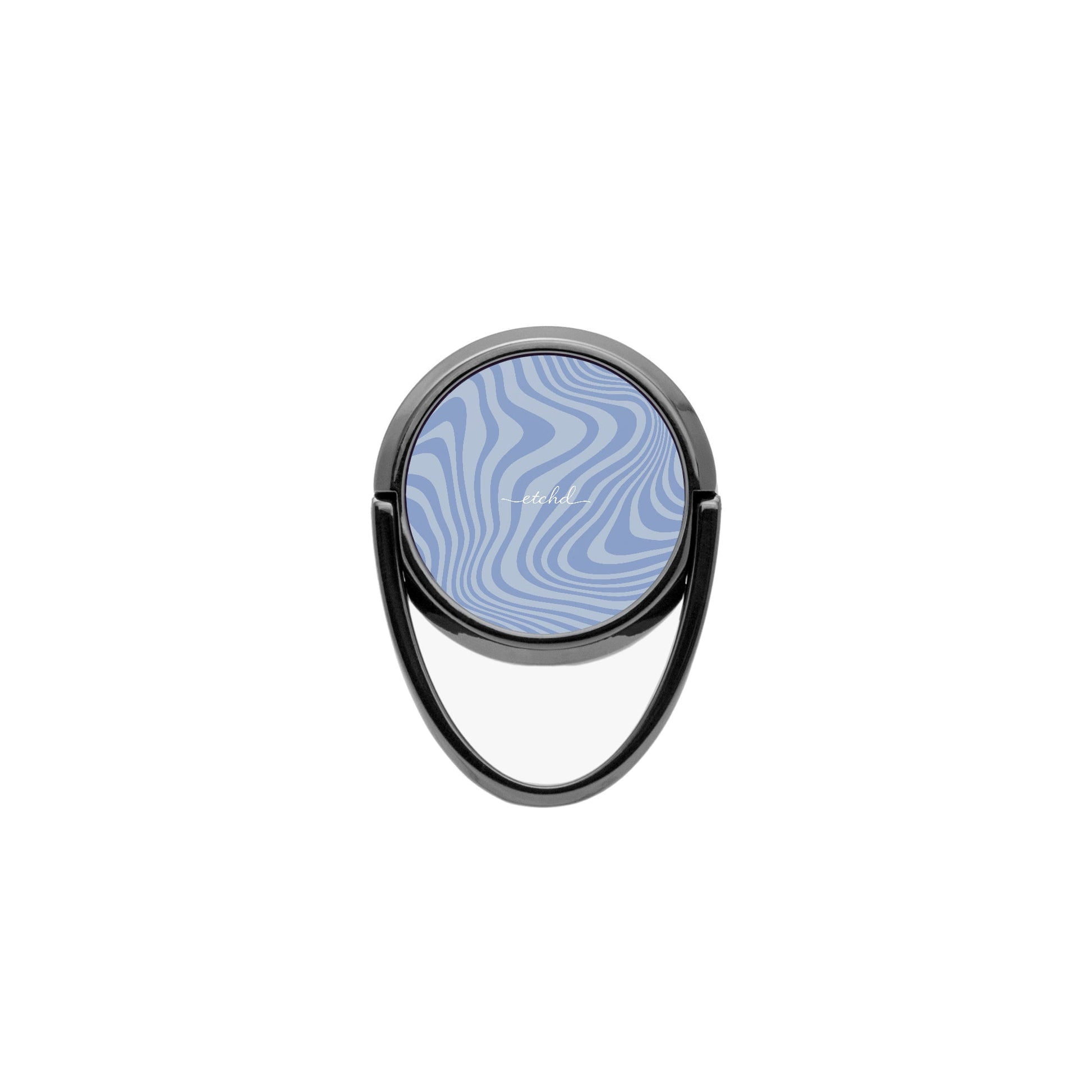 Blue Curved Lines Phone Ring Holder by etchd, view 4