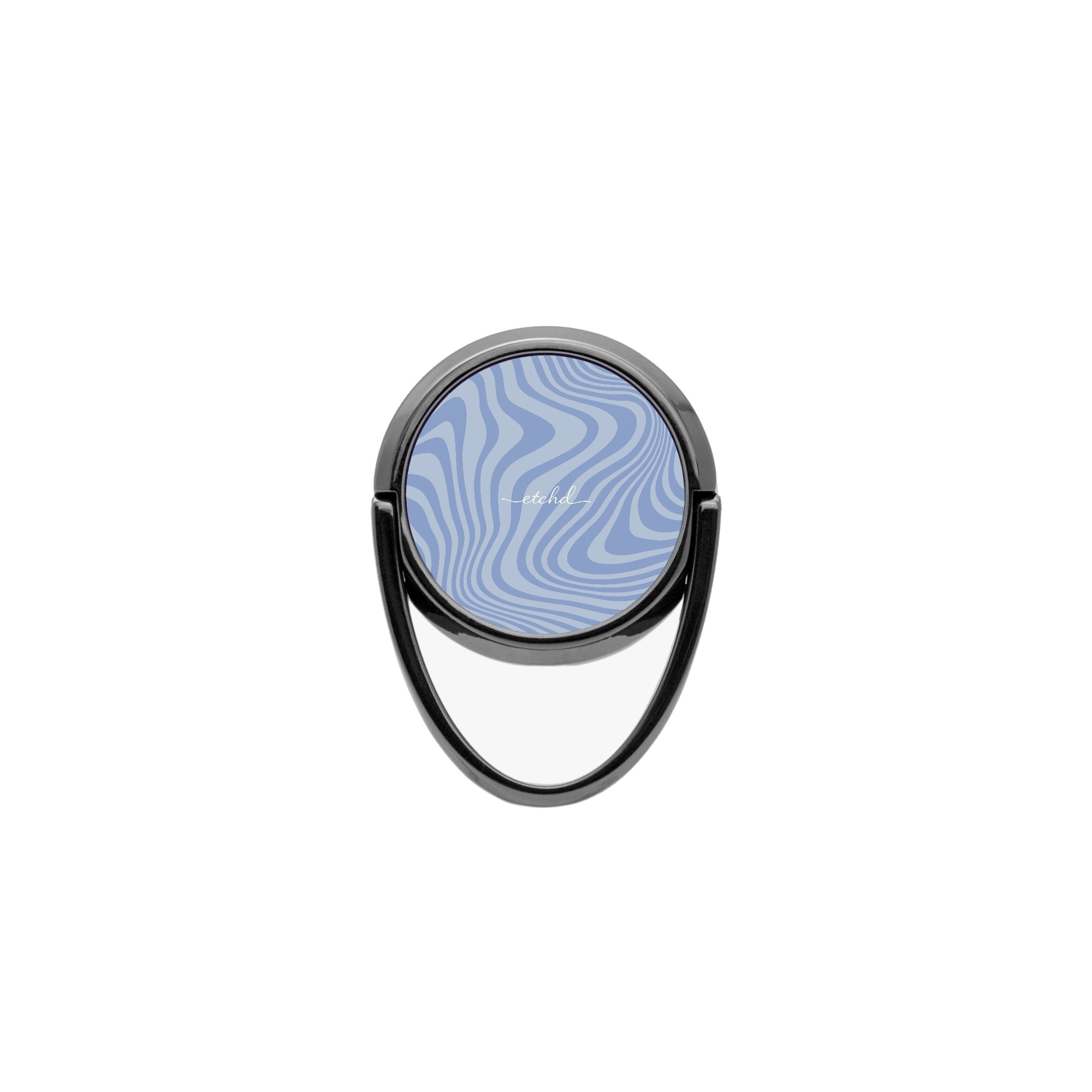 Blue Curved Lines Phone Ring Holder by etchd, view 4