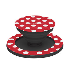 Classic Red Polka Dot Phone Grip And Stand by etchd, view 6