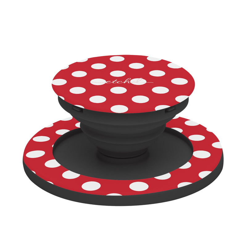 Classic Red Polka Dot Phone Grip And Stand-zoom-